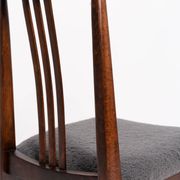 Mid-century grey graphite boucle beech chair by M. Zielinski, Europe, 1960.