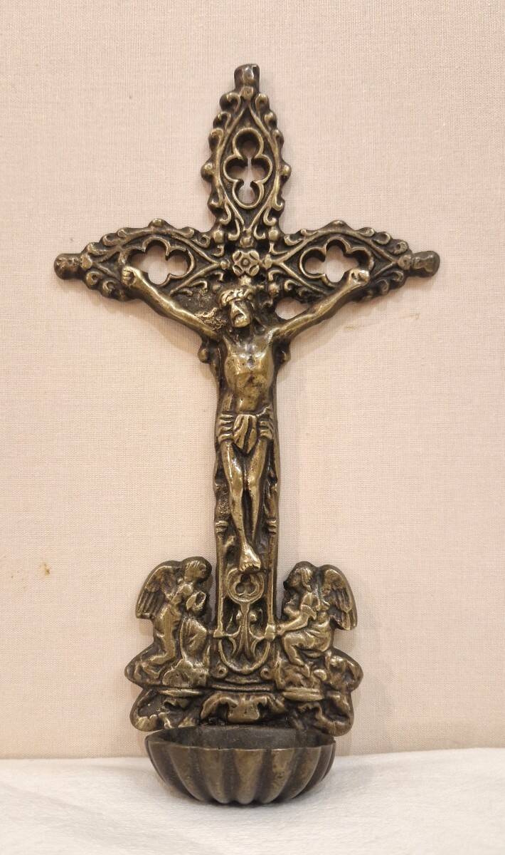 Bronze holy water font from the late 19th century.