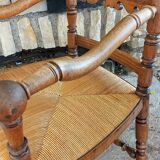 Armchair with straw seat