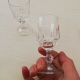 Set of two stemmed liqueur glasses