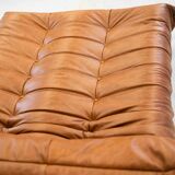 Togo chaise lounge in pine leather by Michel Ducaroy for Ligne Roset, 1974