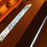 Vintage light coffee table in optical fiber