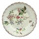 Assiette polychrome à dessert signée onnaing, oiseaux, papillons et fleurs