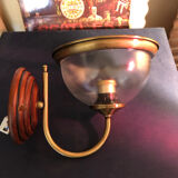 Glass sconce brass gold