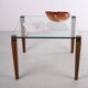 Peter Ghyczy salon table with wooden legs Model T 56/2
