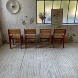 4 vintage Plywood chairs 80s