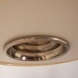 70s vintage chandelier in white metal Italian design