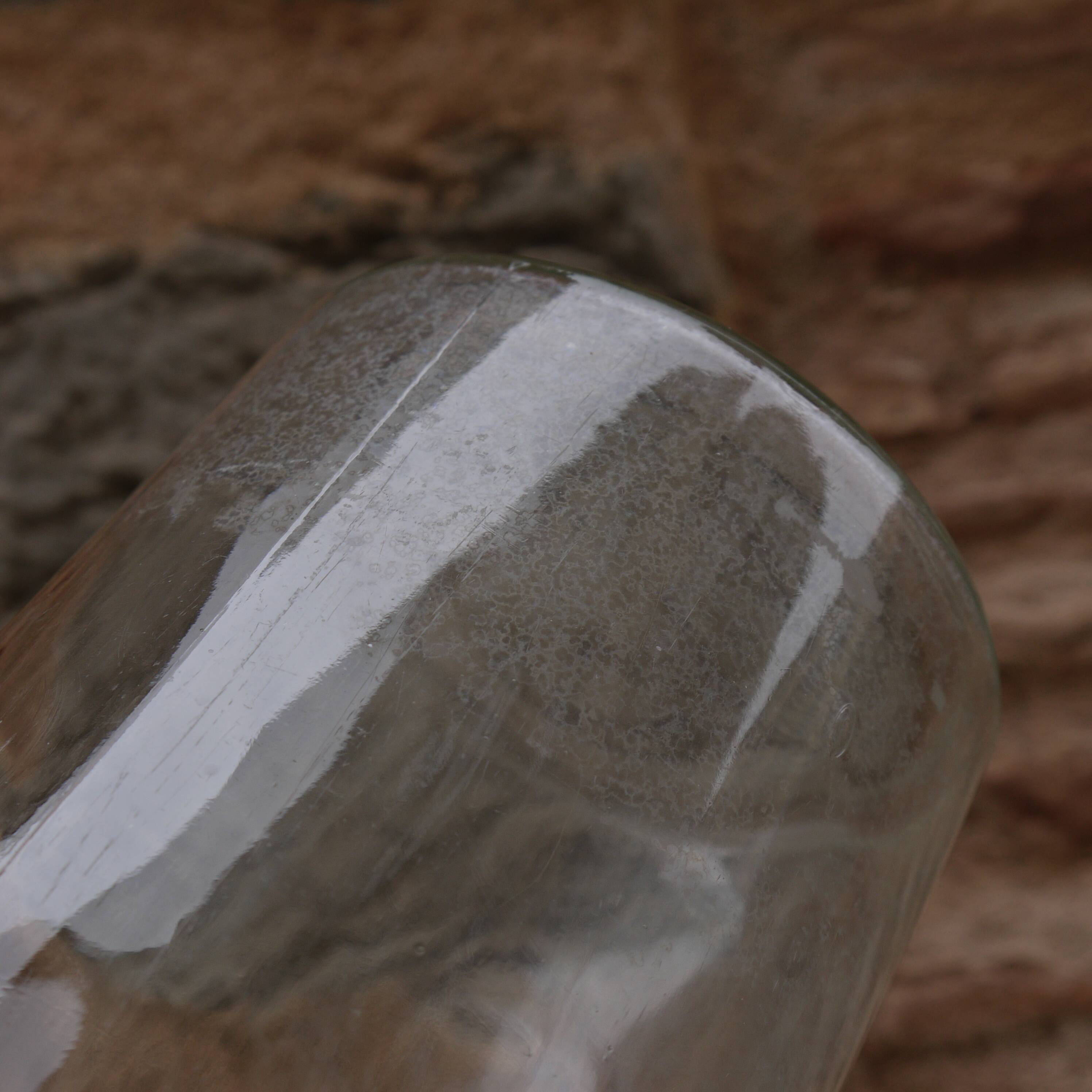 Glass pharmacy jar vase