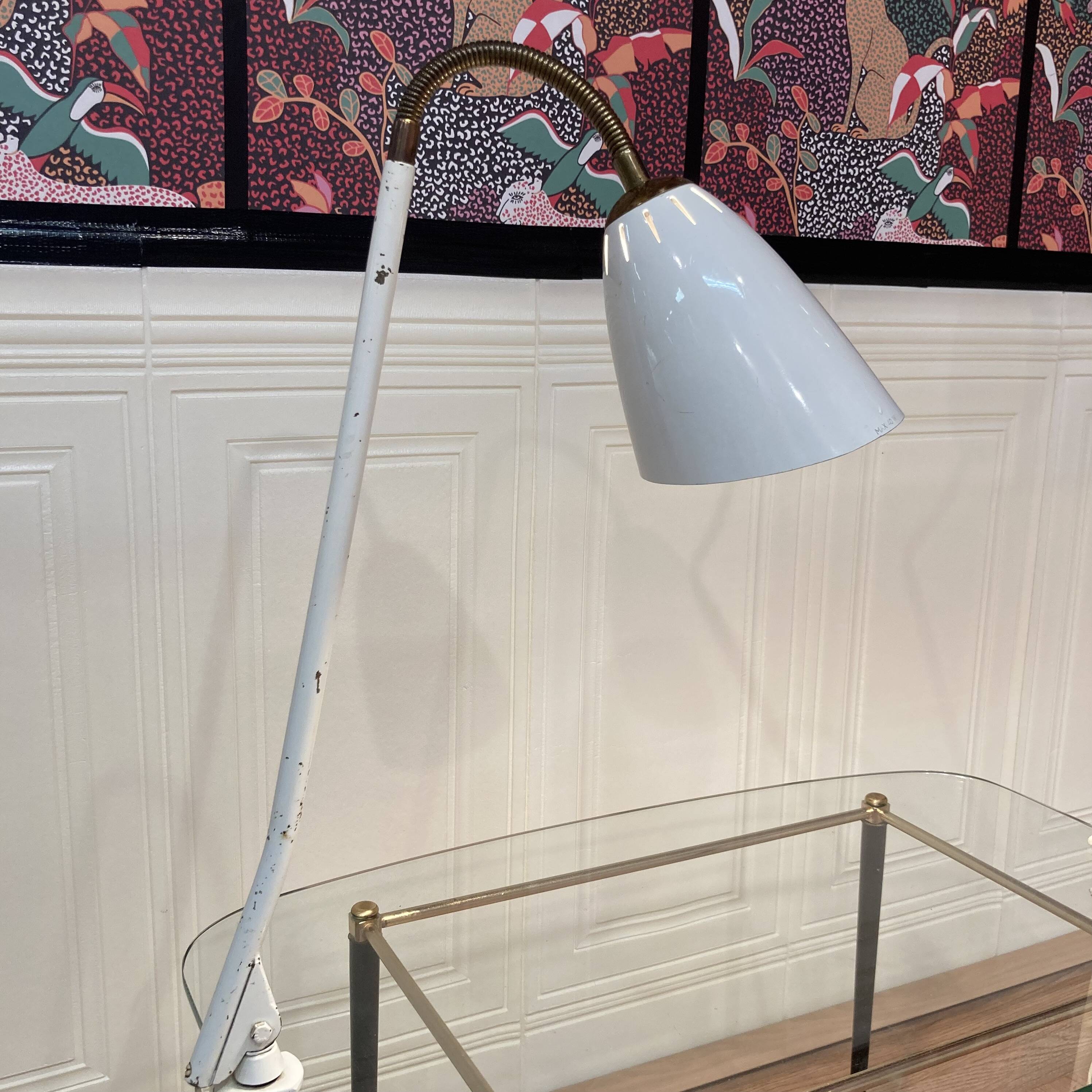 Pair of large modular scandinavian design wall lights from the 1950s.