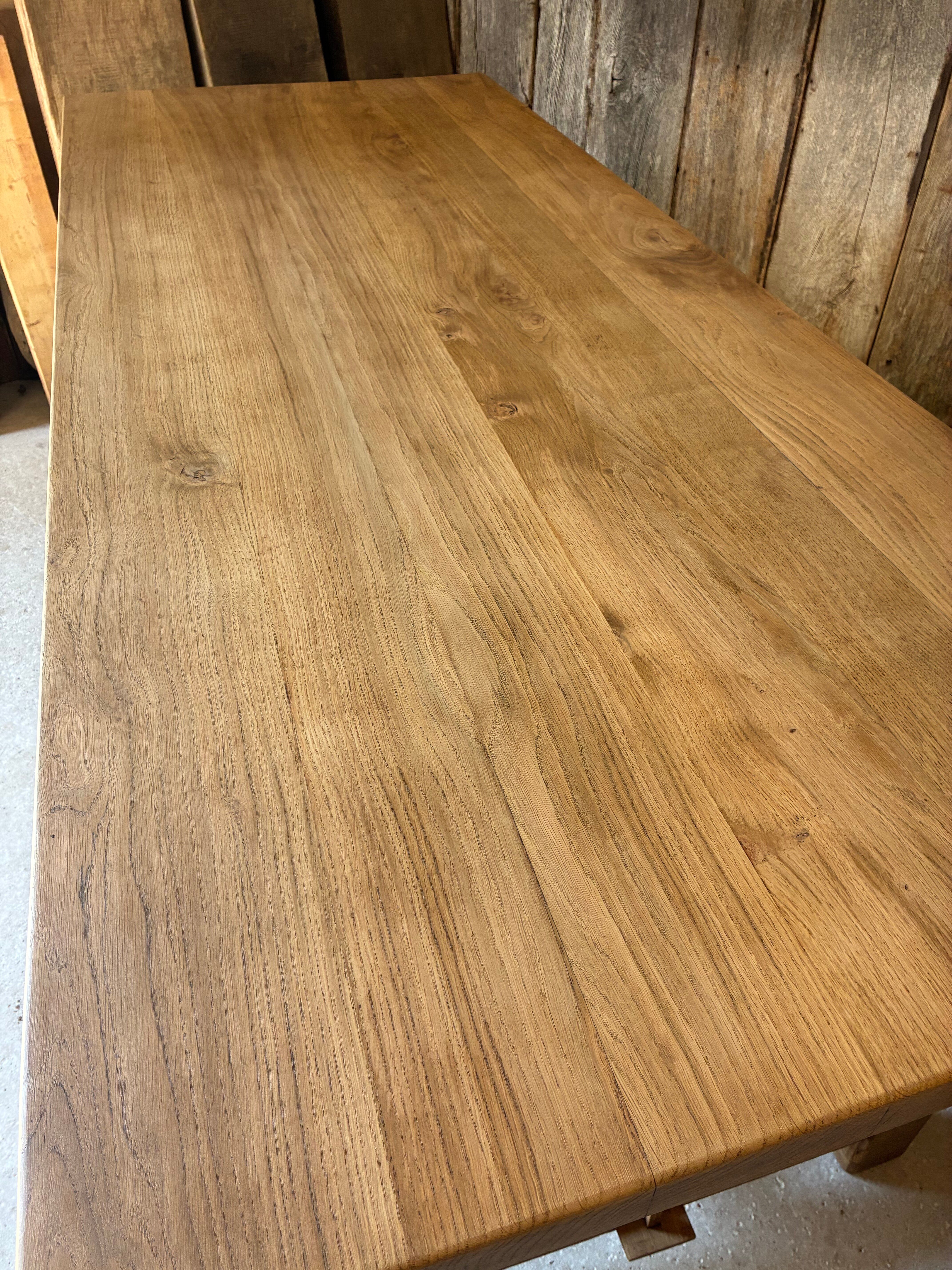Solid oak farmhouse table