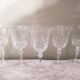 5 verres à pied en cristal