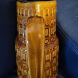 Ochre vase with handle, Scheurich Keramik, West Germany, 1960,70