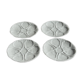 Set of 4 oyster plates Limoges France D25
