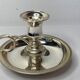 Twentieth century silver metal hand candle holder