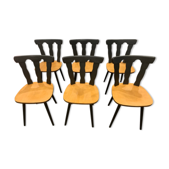 Series of 6 vintage bistro chairs