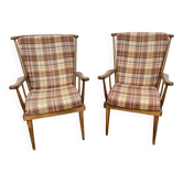 Paire de fauteuil baumann éventail