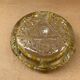 Antique Vintage Clear & Yellow Glass Ashtray