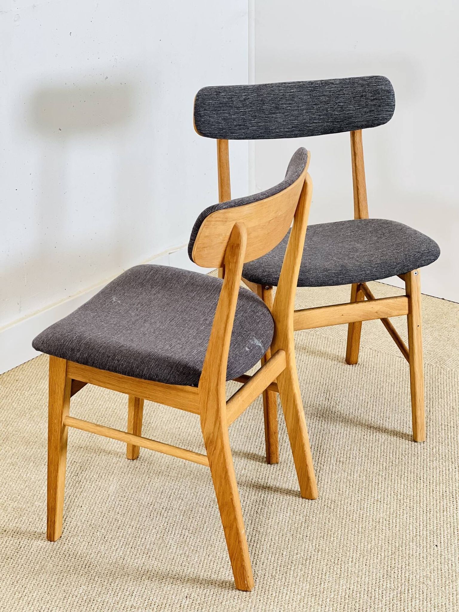 Ensemble de quatre chaises Farstrup danoises en chêne