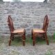 Lot de 2 chaises vintage en rotin avec assise cannage