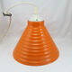 Lamp lampshade industrial day suspension metal enamelled sheet orange