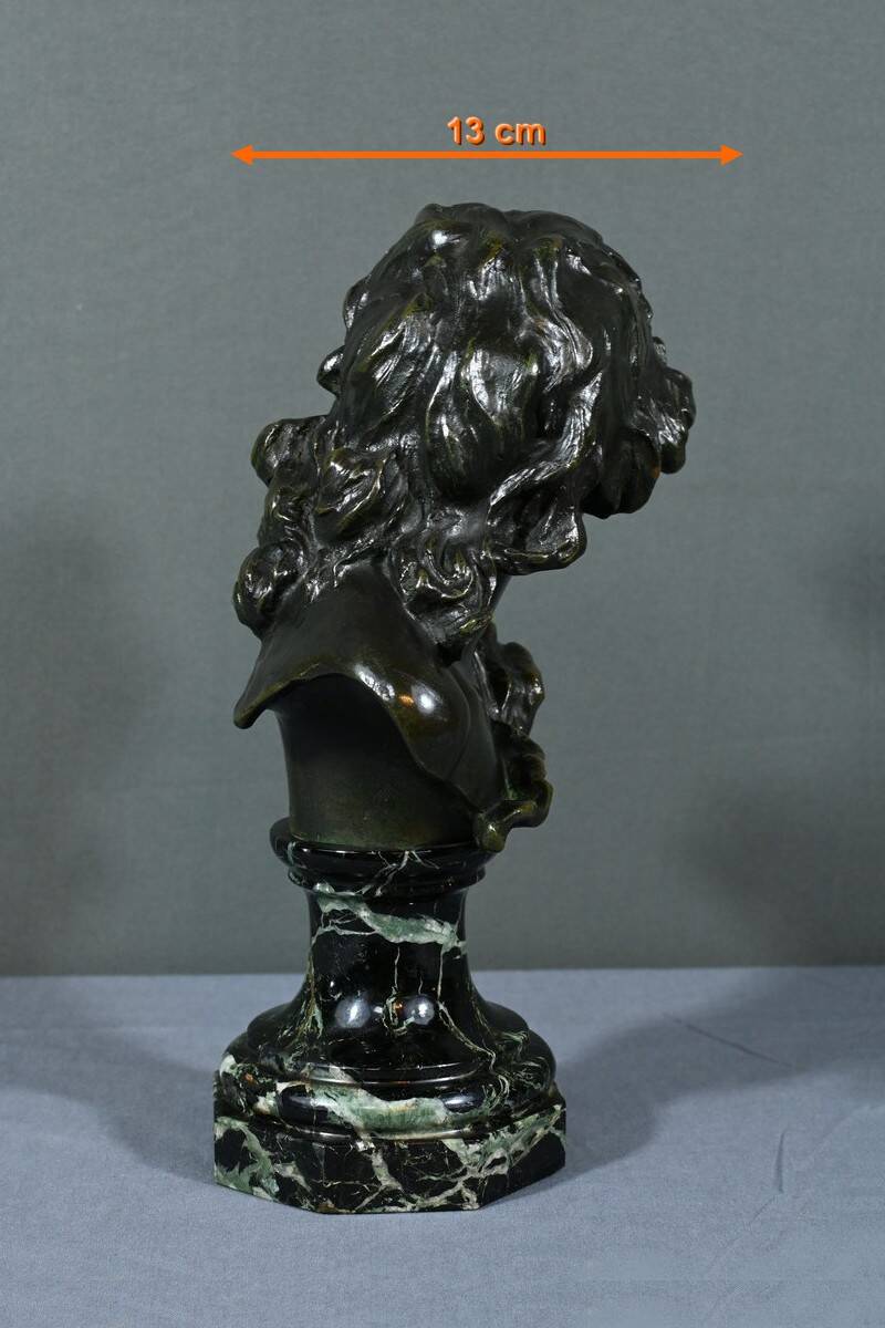 Bronze “Laughing Child”, signed A.Injalbert – Late 19th century