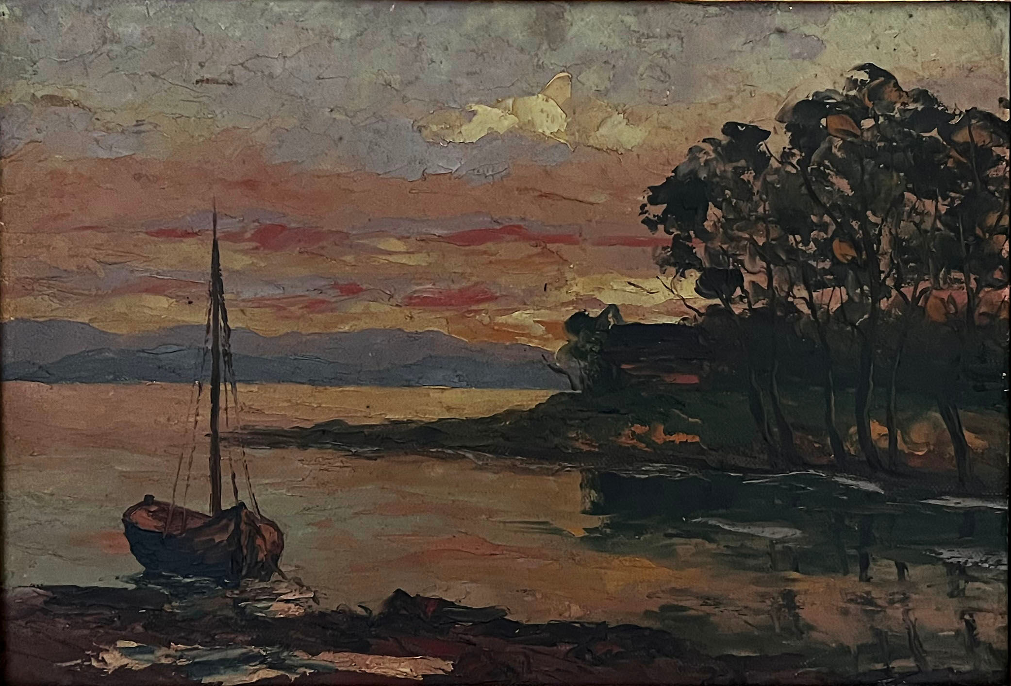 "Soleil couchant sur le rivage" par Dimitri Vazine