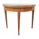 Antique Wooden Half Moon Game Table Console