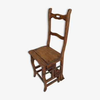 Old library step stool chair