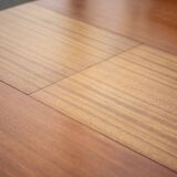 Scandinavian design wooden table, dining room table with integrated extension