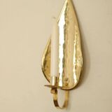 Single mid-century Swedish brass sconce
