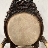 Richly carved Napoleon III ceremonial armchair