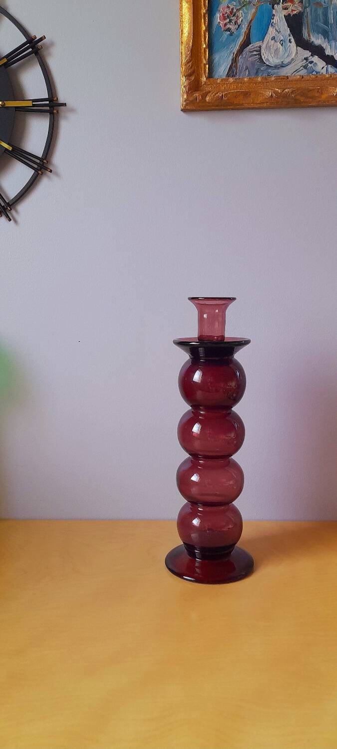 Bougeoir en verre contemporain
