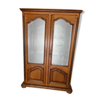 Vitrine en chêne massif
