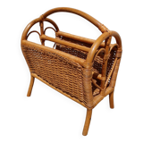 Rattan magazine rack