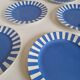 Set of 6 dessert plates, Fox trott model, Sarreguemines factory