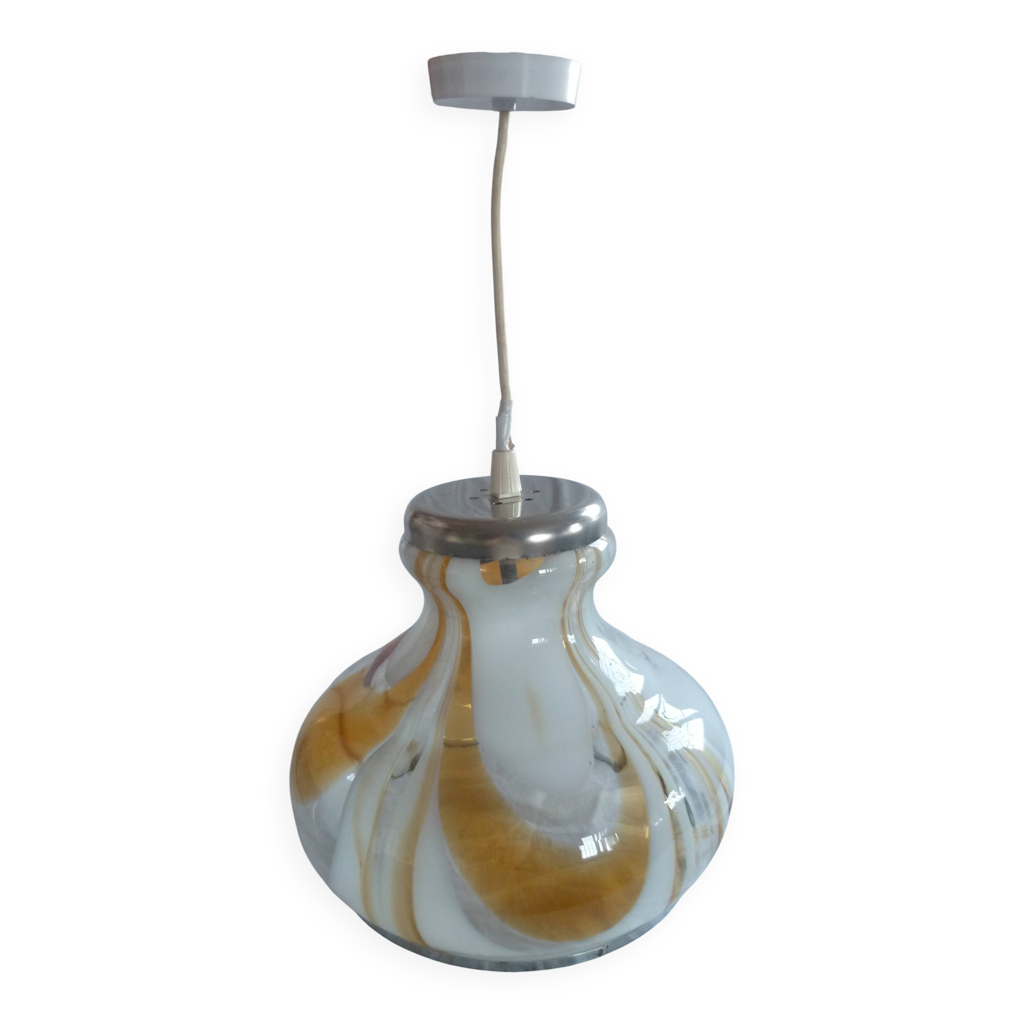 Murano glass ceiling light chandelier Space Age 70's design rolly vintage