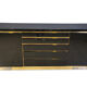 Brass and lacquer sideboard by Jean Claude Mahey, 1970s
