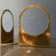 Brass bookends marked Hans-Agne Jakobsson, Sweden, 1960s.