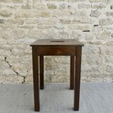 Solid wood handle stool