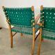2 armchairs bridge vintage year 50 wood and vinyl