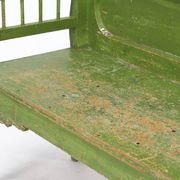 Painted Rustic Farmhouse Folk Art Wooden Bench