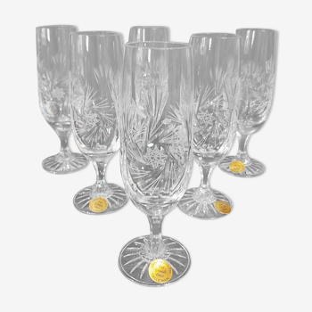 6 flûtes à champagne cristal les grands ducs