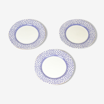 Set of 3 plates blue decoration - Provence model - EIT England