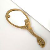 Brass hand mirror