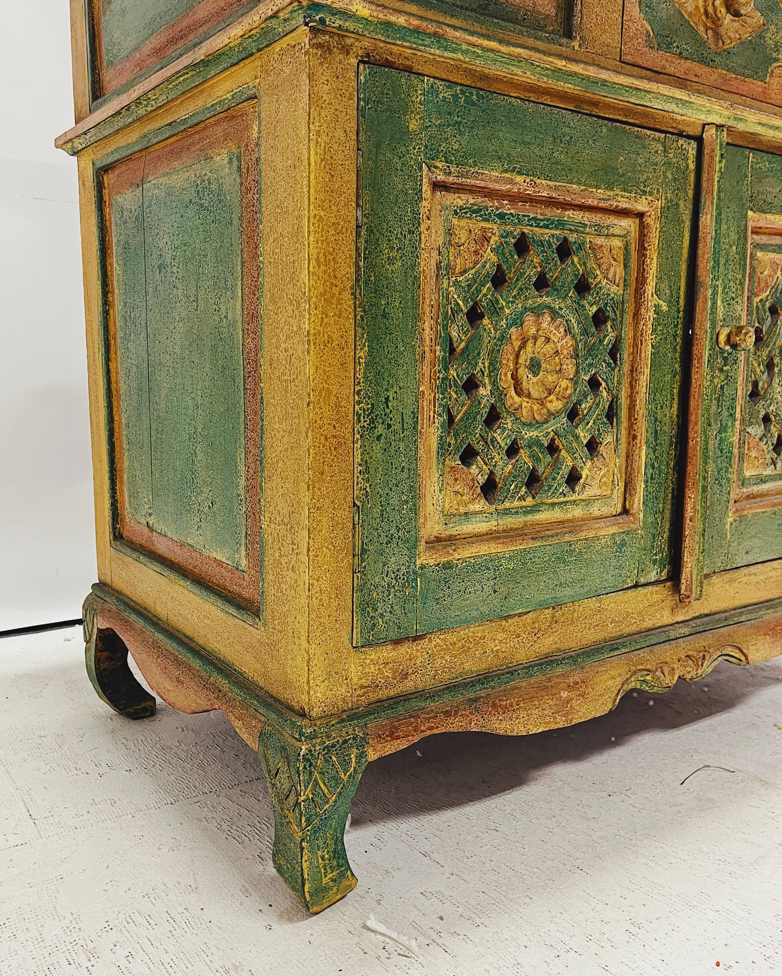 Indian Antique Cabinet with Carvings