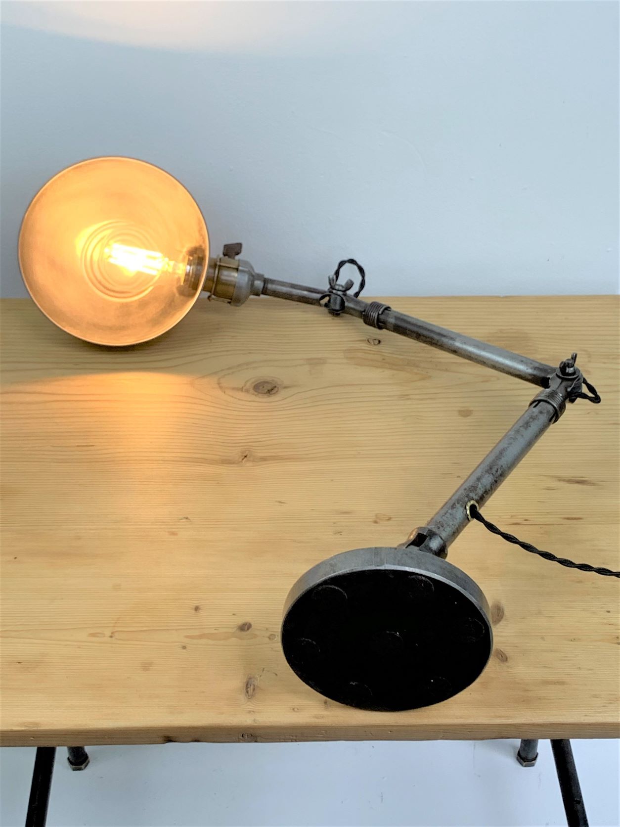 Ajusco adjustable fixture co milwaukee wis old american lamp brand ajusco 1930