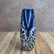 Small antique vase in blue and white earthenware, hand-painted – oriental decoration.