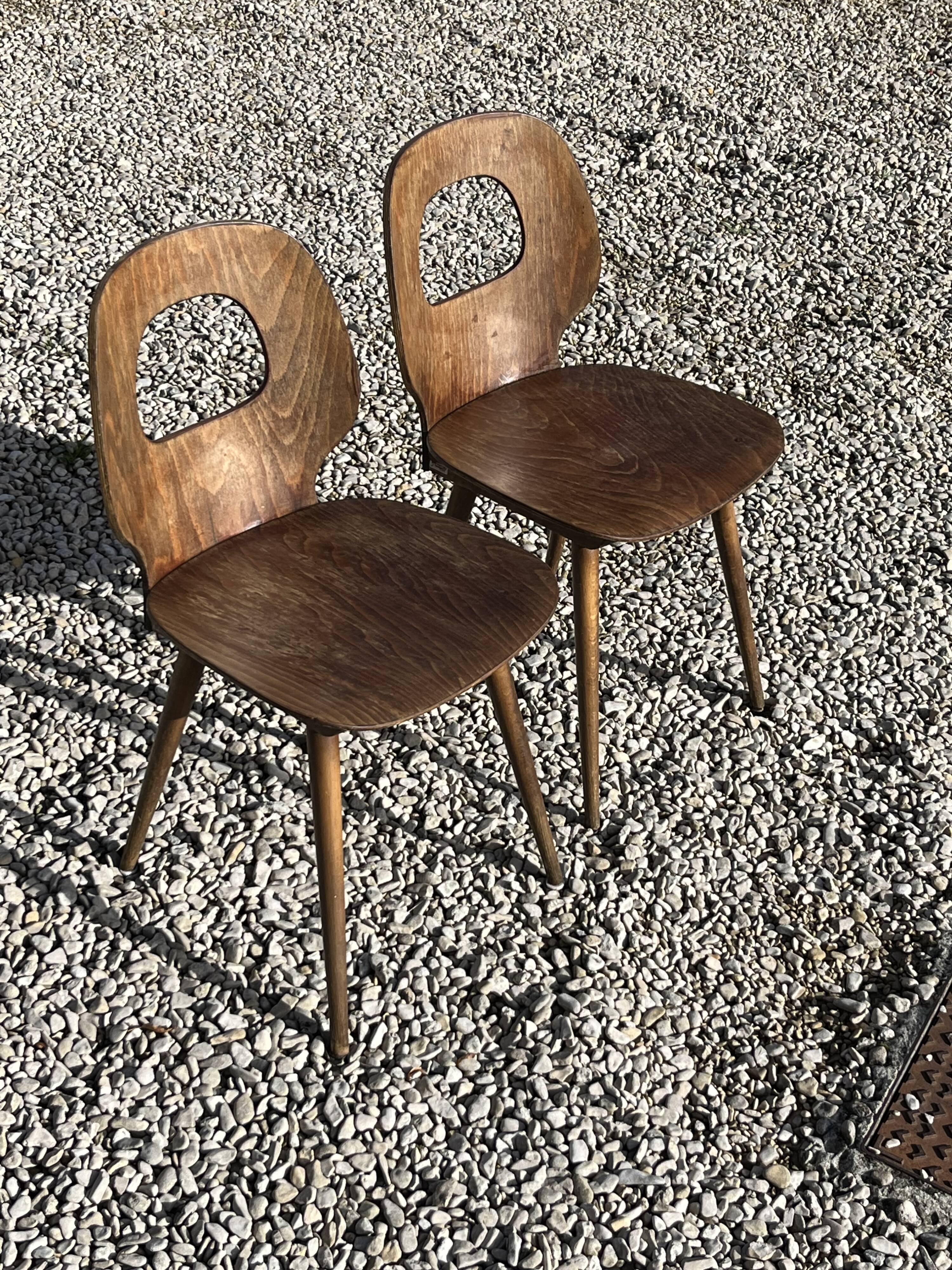 Pair of Baumann Fourmi chairs