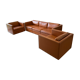 Salon cuir gold par Charles Pfister pour Knoll 1970