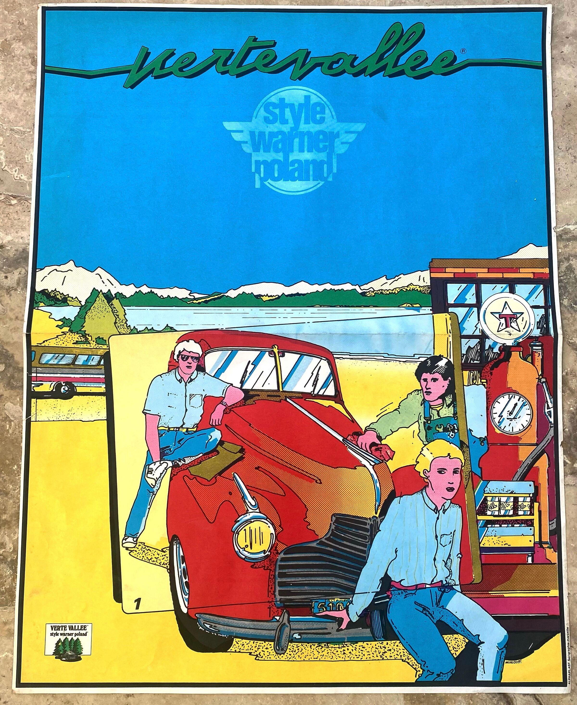 Vintage advertising poster 80s